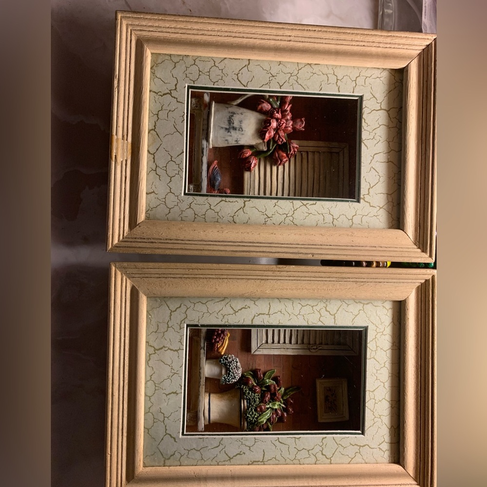 Vintage shadow box pictures